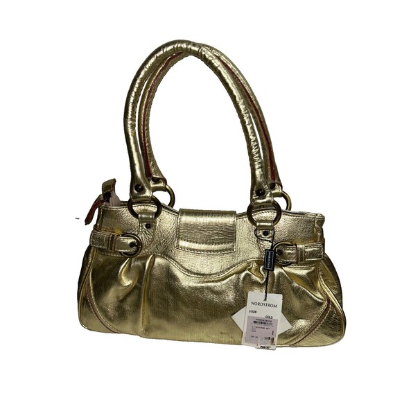 Helen Welsh Vintage NWT Gold Leather Shoulder Bag - Picture 2 of 15